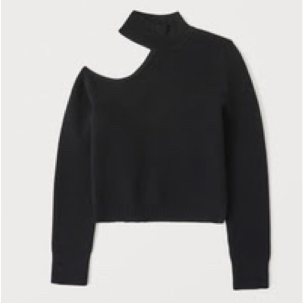 (NWOT) Abercrombie & Fitch LuxeLoft Cutout Slim Mockneck Sweater Knit Top